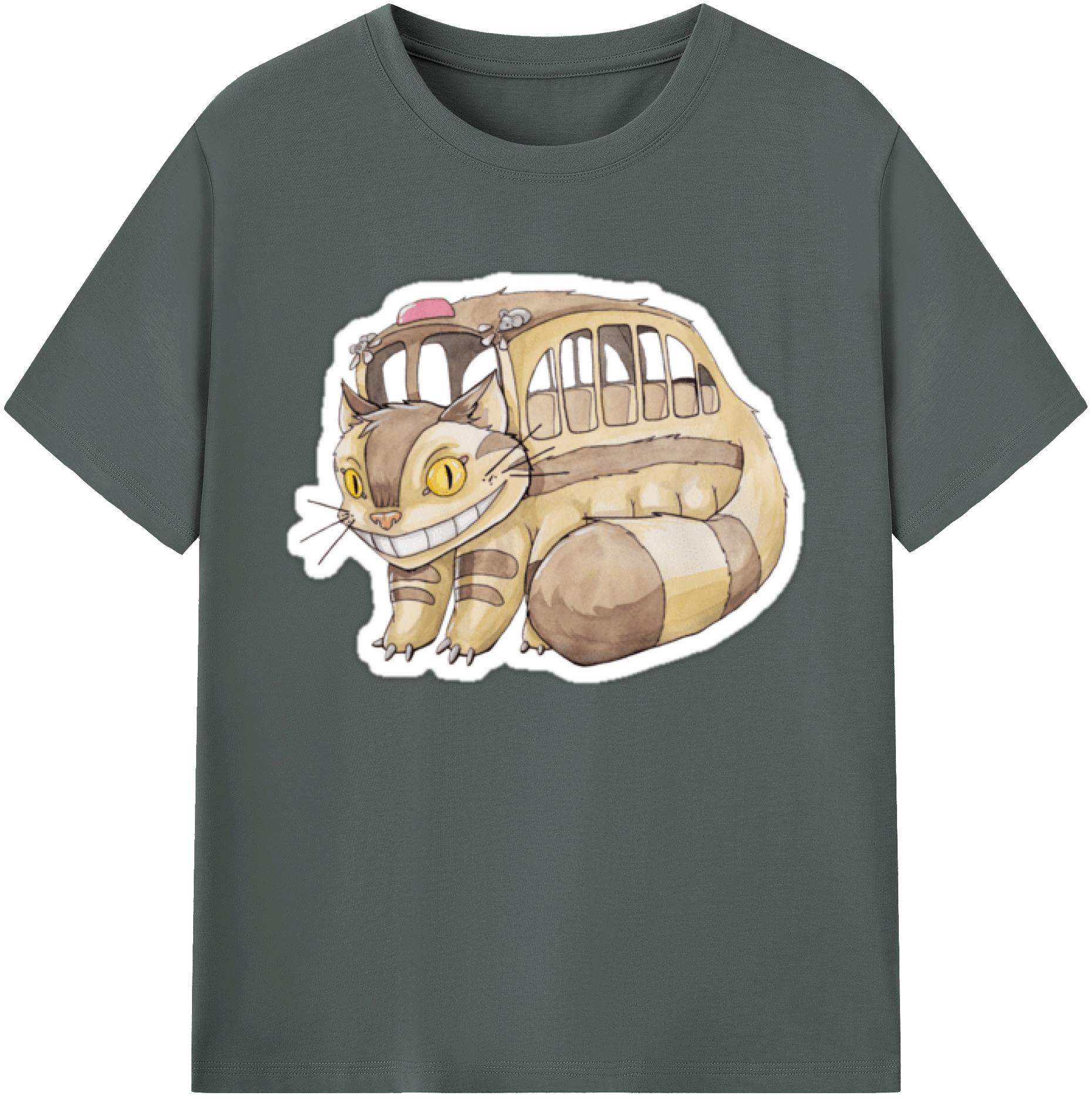 （画像用） となりのトトロ 草壁メイ 草壁サツキ My Neighbor Totoro Satsuki Kusakabe Mei Kusakabe 綿100％ メンズ半袖Tシャツ｜肌触りやわらか＆通気性